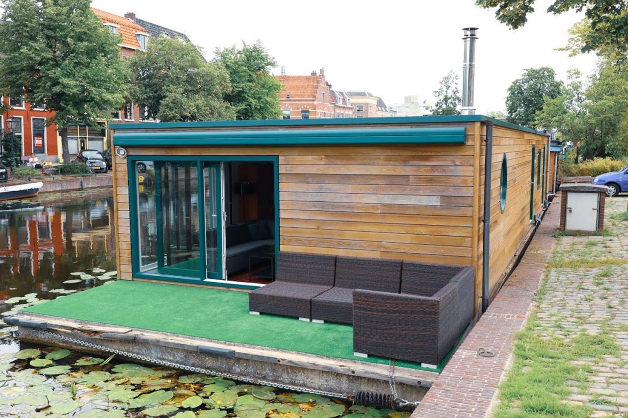 Beautiful Houseboat In The Centre Of Leiden Leyde Extérieur photo